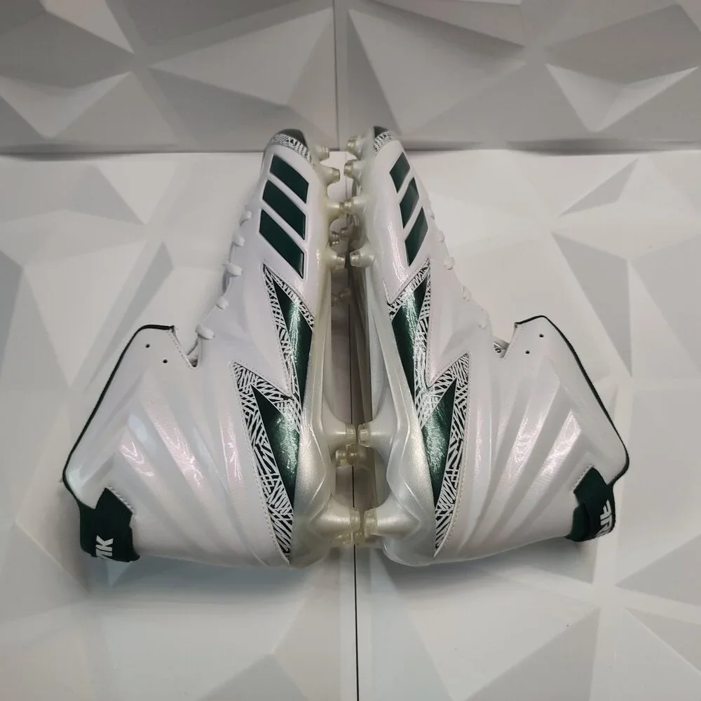 Adidas Mens Football Cleats 17 White Green Shoe Lacrosse Freak X Carbon High - Picture 8 of 15